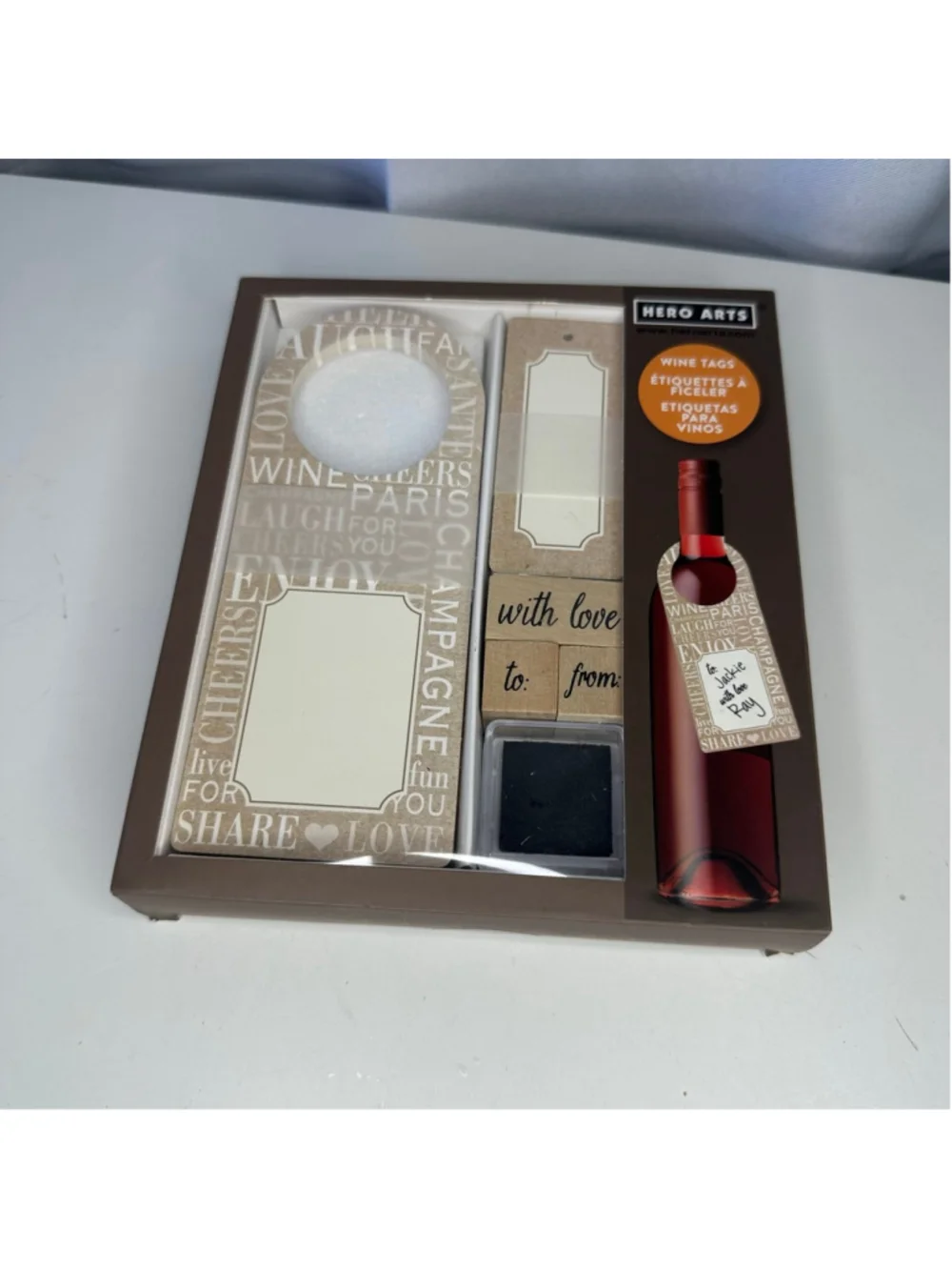Hero Arts Wine Gift Tags & Stamps DIY Set